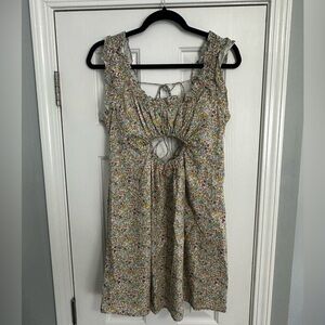 For Love & Lemons Floral Cutout Mini Dress Size Large NWT